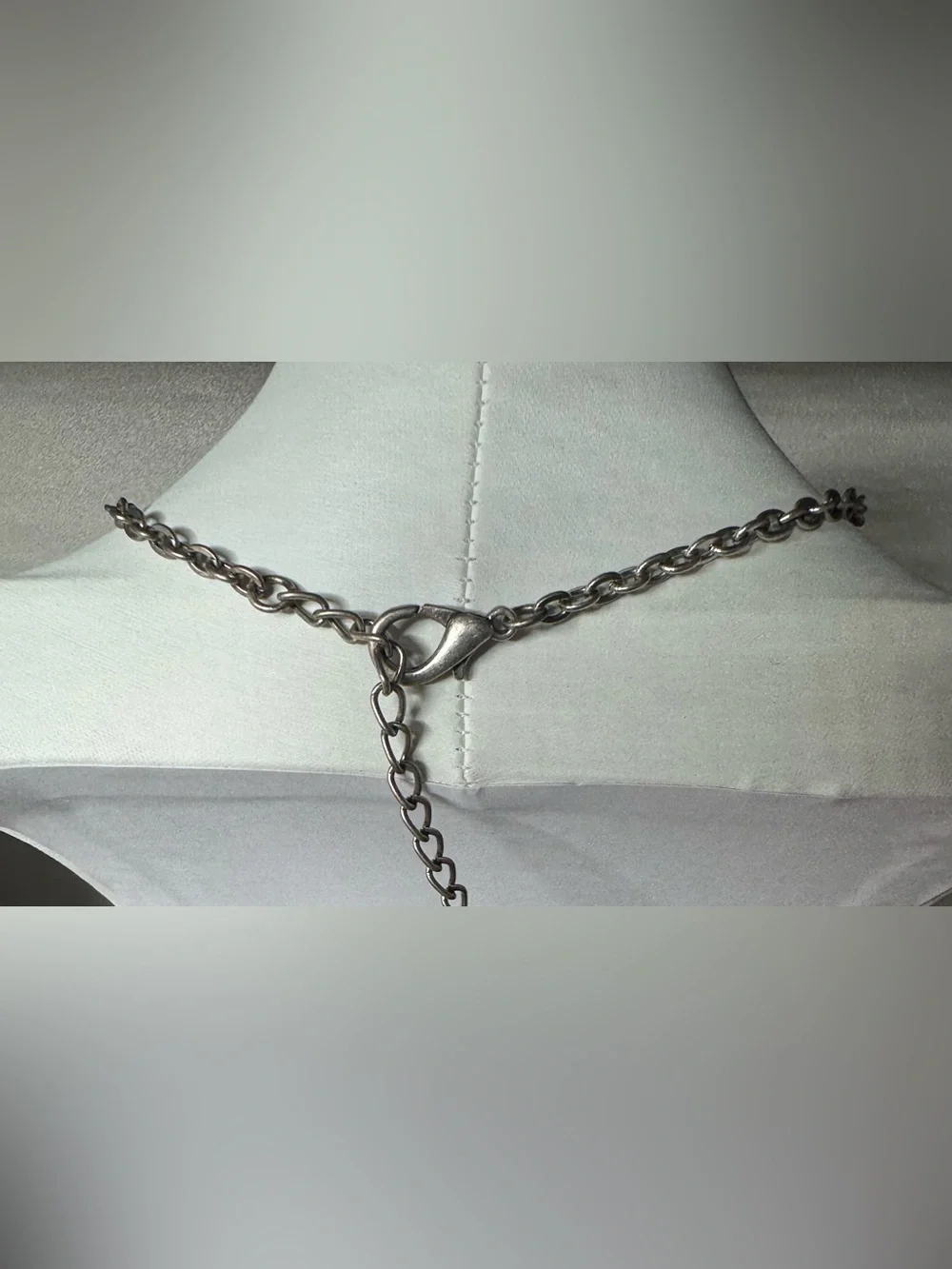 Silver-Tone Textured Interlocking Pendant Necklace - Women Jewelry